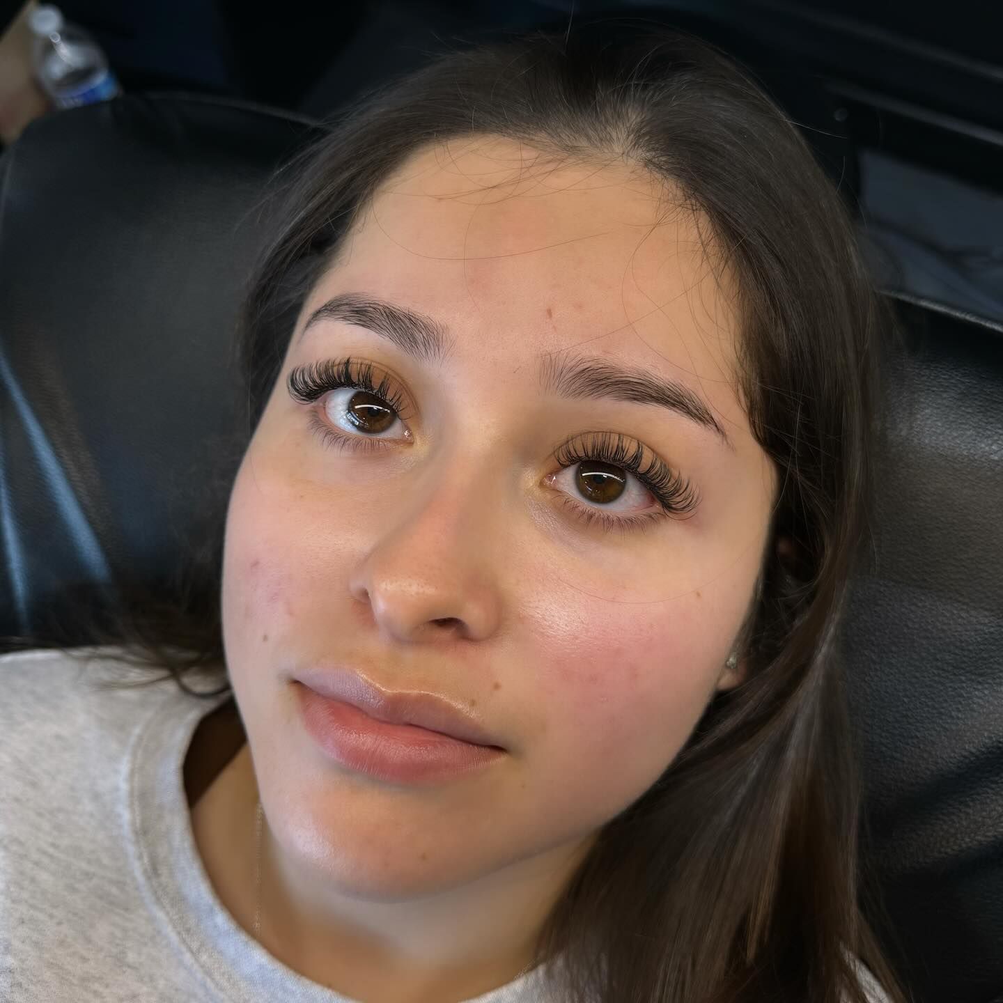 Client wearing a natural-looking set